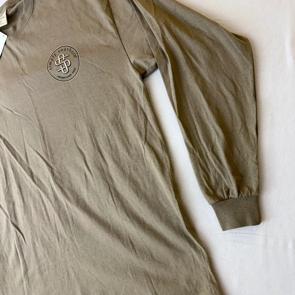 Simply Southern womens Highland Army Green Long Sleeve T-Shirt Large LS-HIGHLAND - Picture 6 of 13
